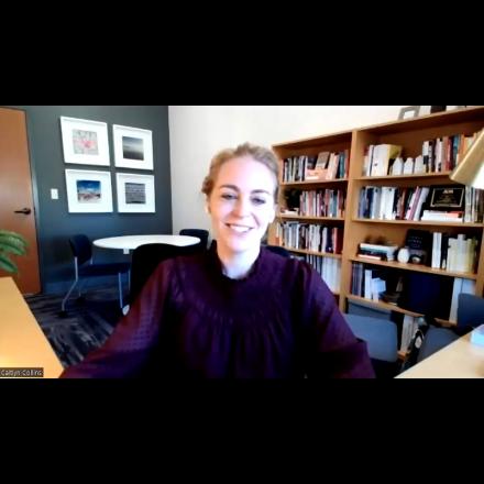 Screenshot of Video Webinar: Emily Terrani and Caitlyn Collins, Making Motherhood Work