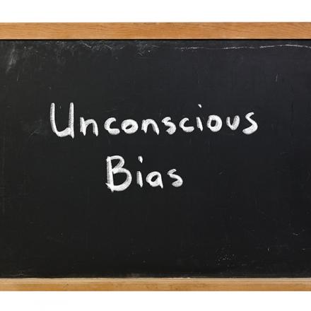 Chalkboard with words: Unconscious Bias